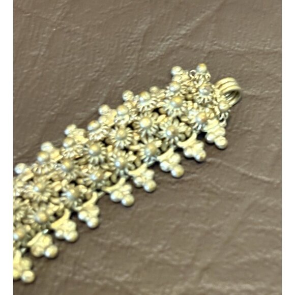 ORNATE FILIGREE VTG Untested Silver Boho Ethnic Necklace Bracelet Needs Clasp - Picture 6 of 10